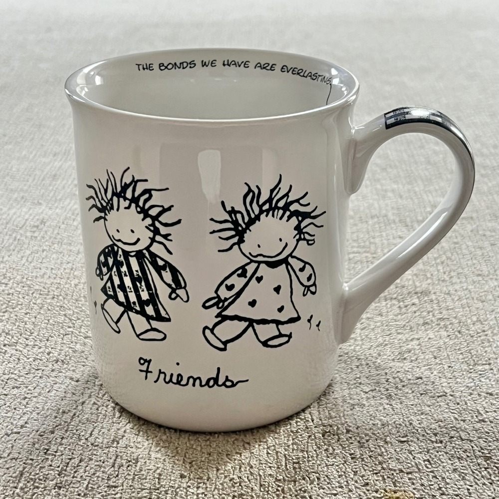 Enesco Children of the Inner Light Marci Friends Coffee Mug Black White Ceramic